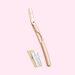 Metal Dermaplaning Facial Hair Removal & Exfoliation Kit - Rose Gold